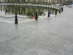 池边广场-压模混凝土地坪